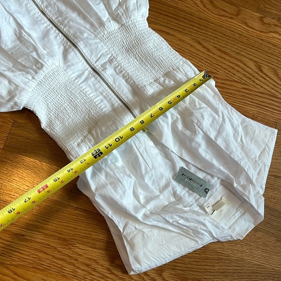 Anthropologie The Tommie Cap-Sleeve Smocked Front-Zip Shirt Dress Size XSP NWT - Picture 8 of 13